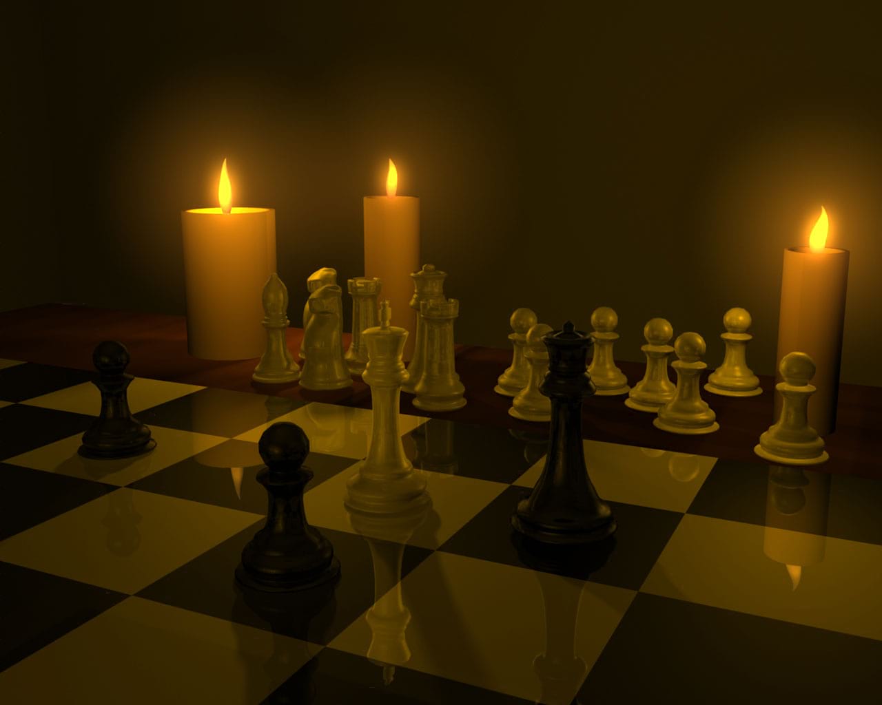 A Game of Chess 3D Rendering