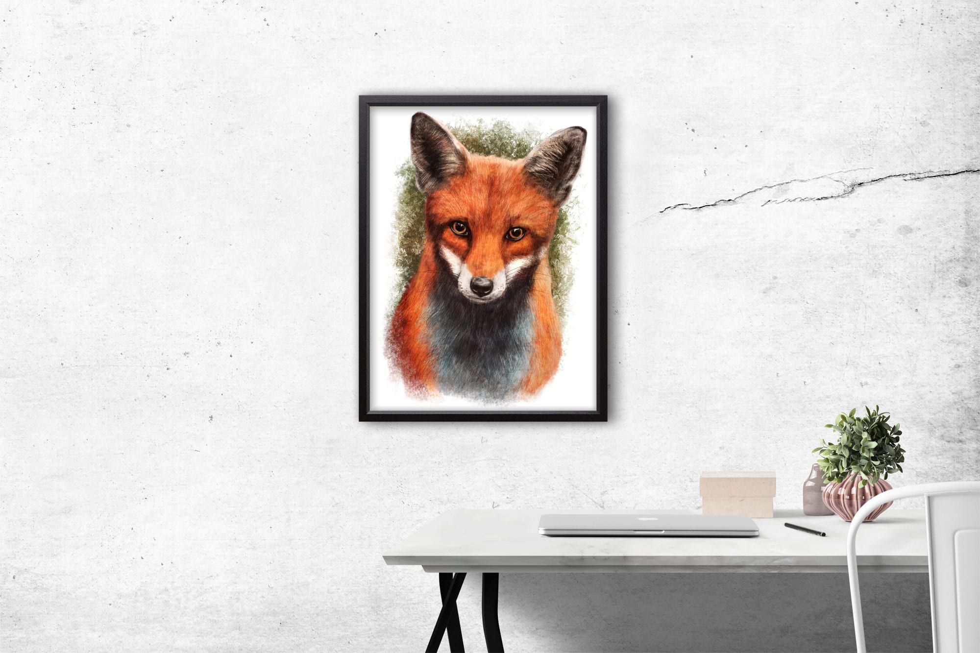 Red Fox Painting - Original Painting - Justin Fowler Art