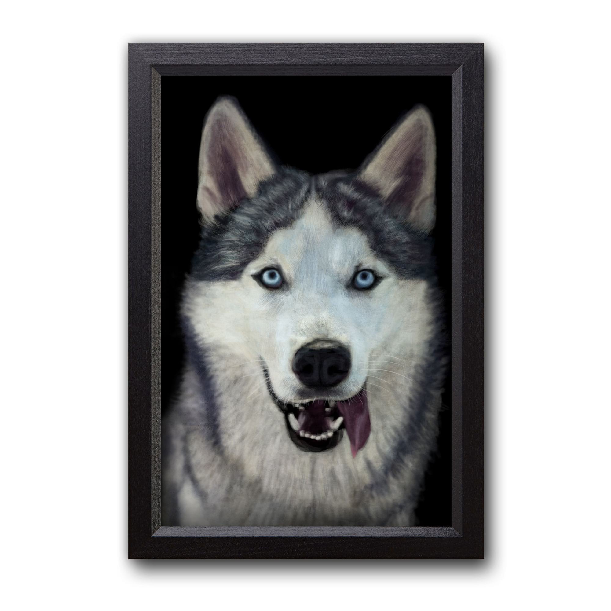 Siberian Husky Dog Painting - Original Portrait - Justin Fowler Art