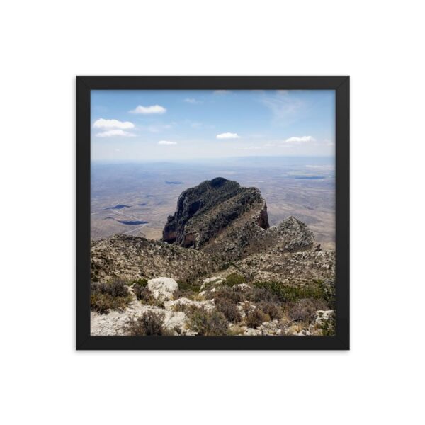 El Capitan from Guadalupe Peak enhanced matte paper framed poster in black 14x14 transparent 60b5663cd56bb