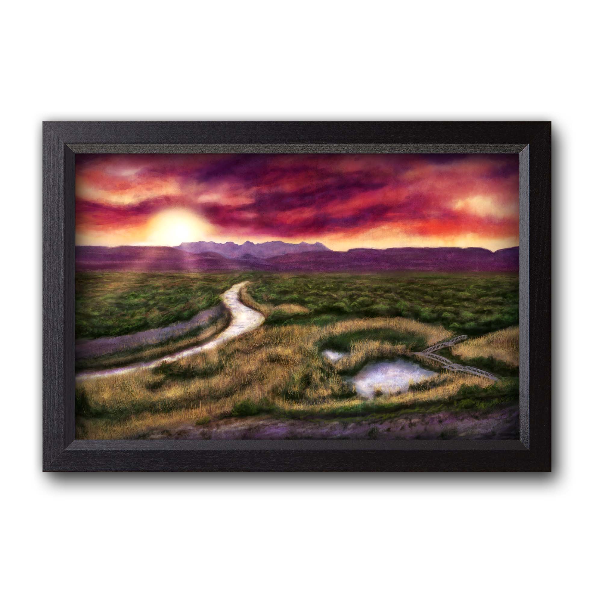 Sunset Over The Rio Grande - Big Bend National Park Painting