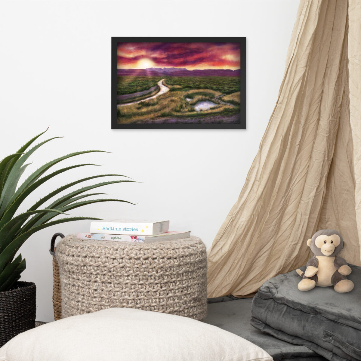 Big Bend Sunset Over the Rio Grande enhanced matte paper framed poster (in) black 12x18 front 654c335c97fde