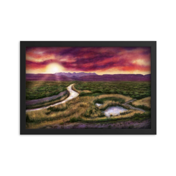 Big Bend Sunset Over the Rio Grande enhanced matte paper framed poster (in) black 12x18 transparent 654c335c97f59