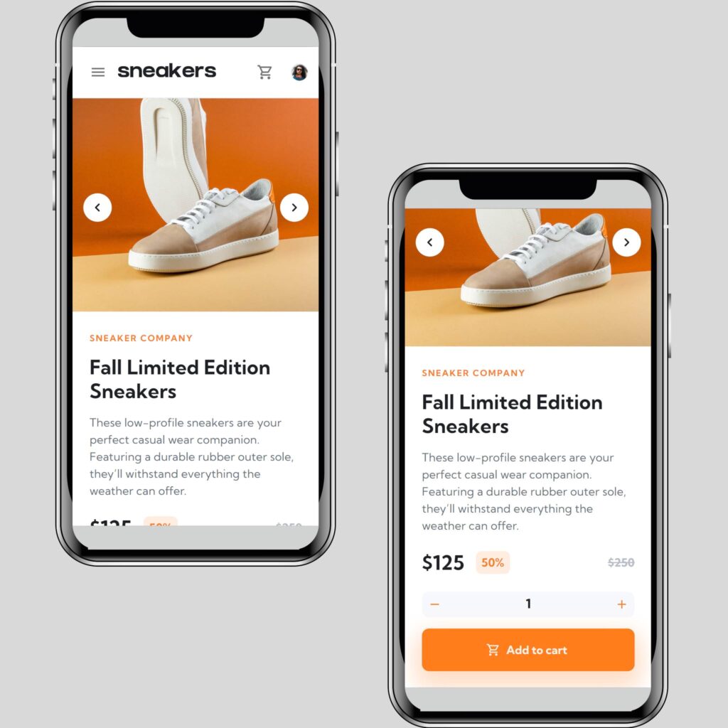 E Commerce Product Page Mobile