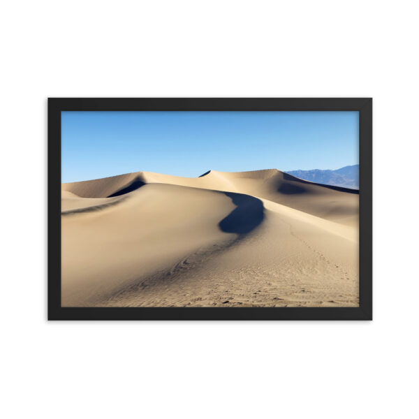 Death Valley Mesquite Sand Dunes Photo enhanced matte paper framed poster (in) black 12x18 transparent 60b04df0ccf13
