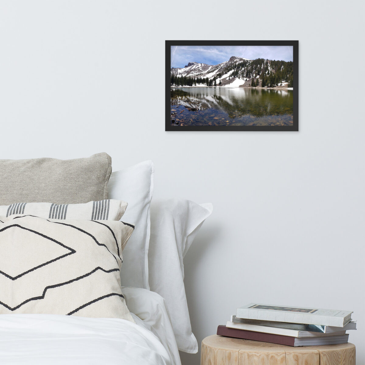 Great Basin Wheeler Peak Over Stella Lakeenhanced matte paper framed poster (in) black 12x18 front 654af43303288
