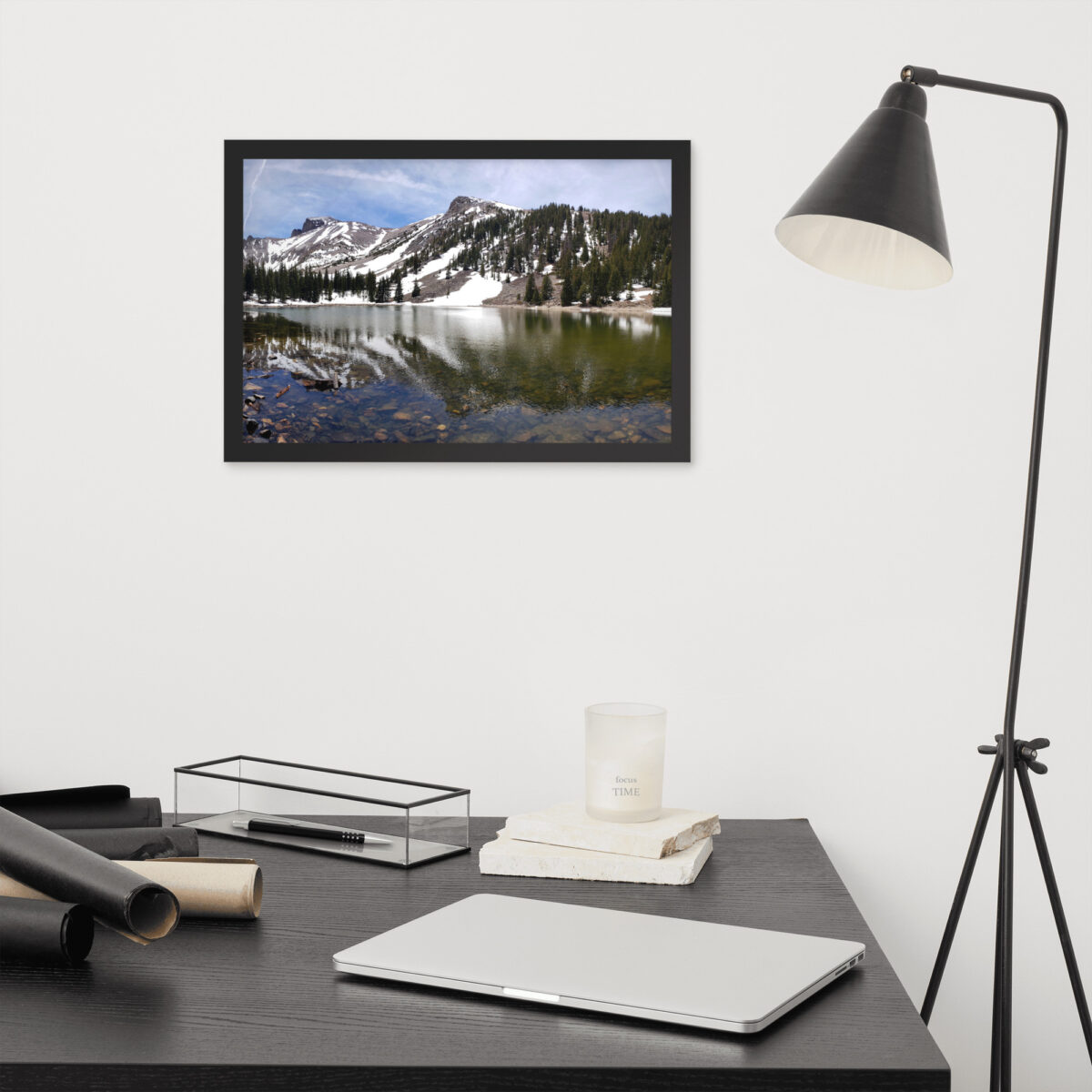 Great Basin Wheeler Peak Over Stella Lakeenhanced matte paper framed poster (in) black 12x18 front 654af433032e2