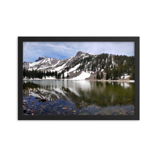 Great Basin Wheeler Peak Over Stellenhanced matte paper framed poster (in) black 12x18 transparent 654af3c8f036a