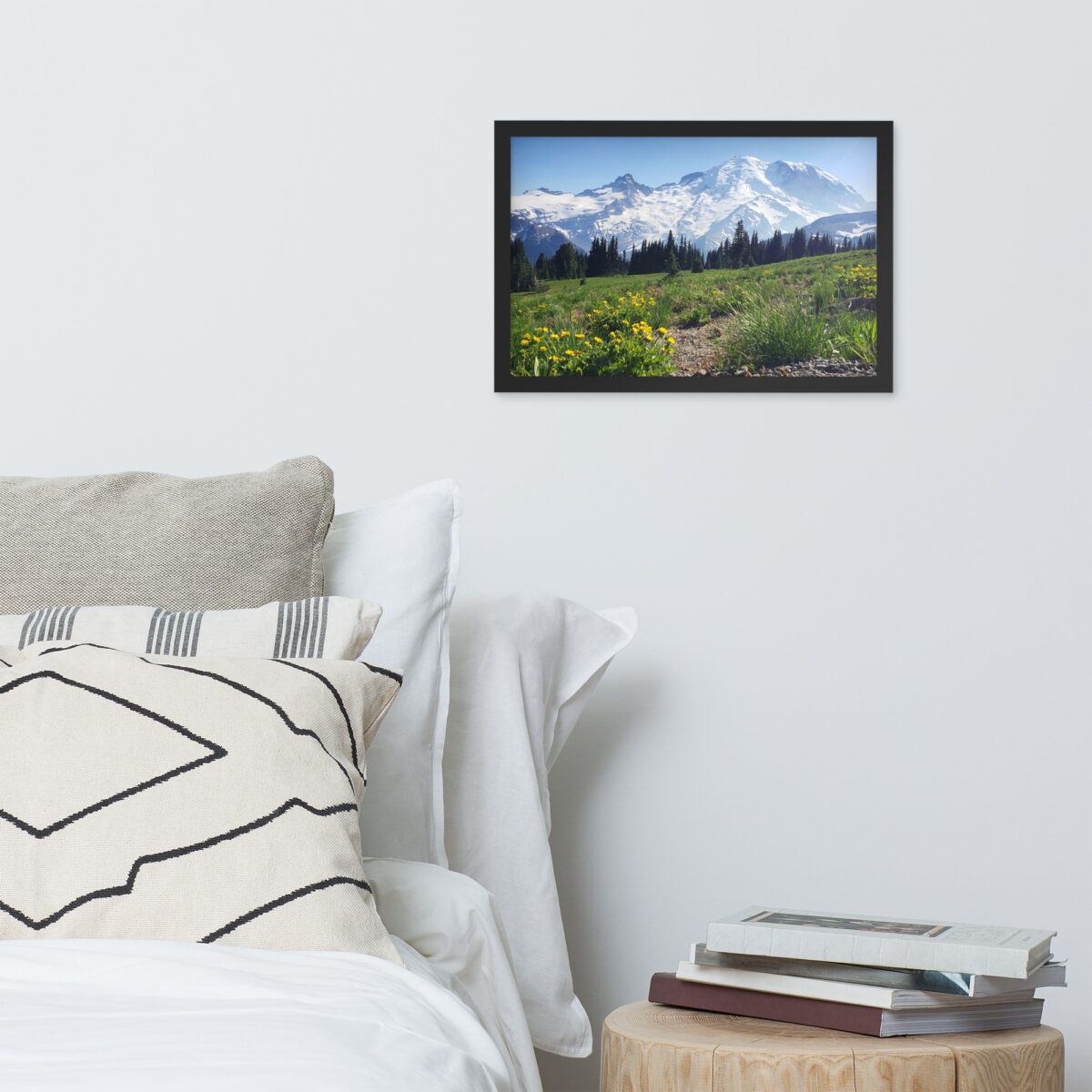 Mount Rainier From Sunrise enhanced matte paper framed poster (in) black 12x18 front 654af6549c530