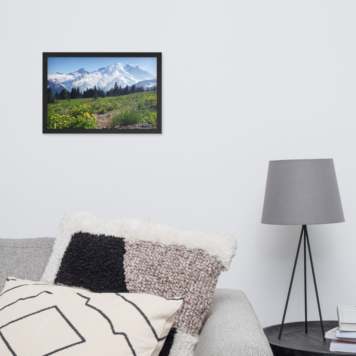 Mount Rainier From Sunrise enhanced matte paper framed poster (in) black 12x18 front 654af6549c578
