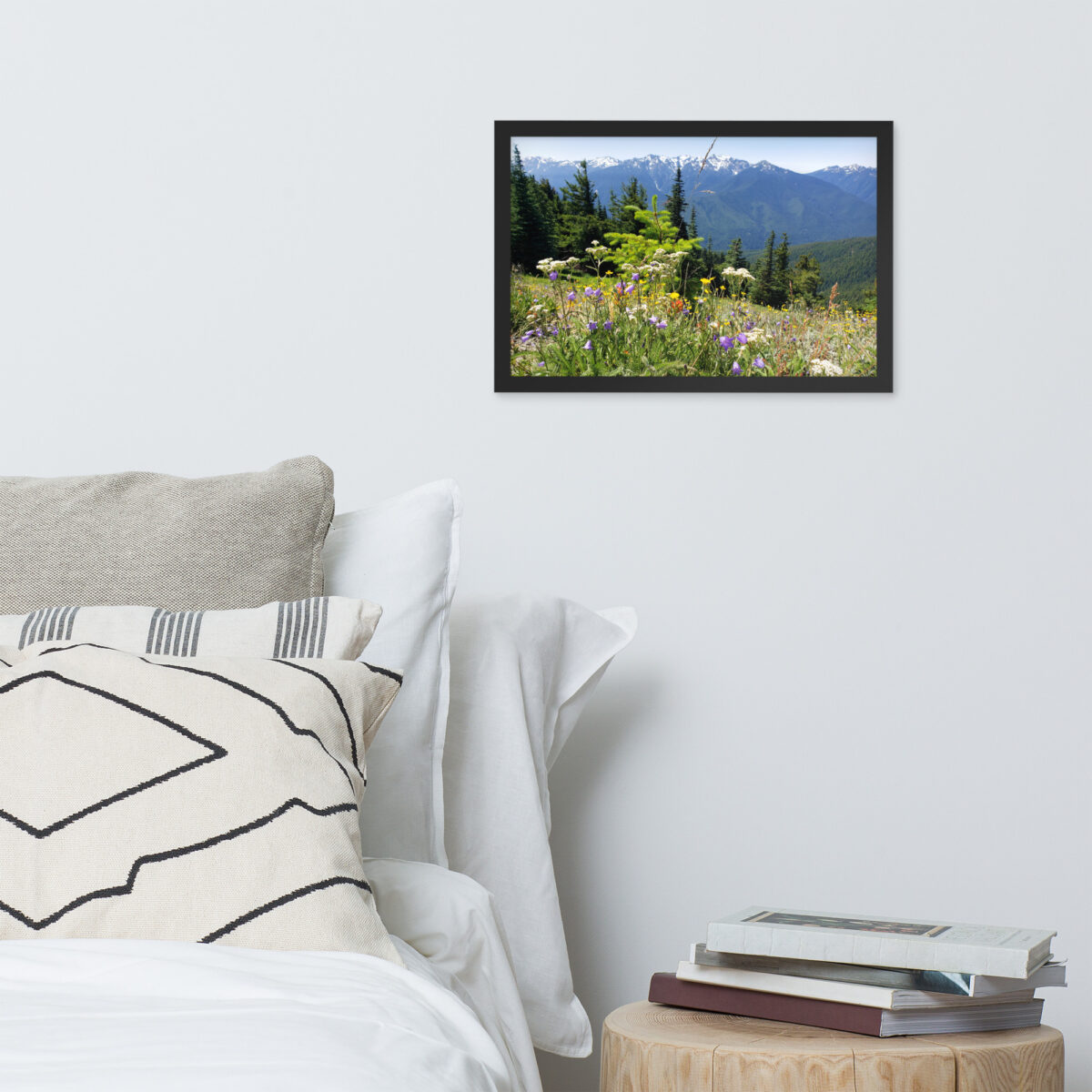 Olympic Mountains From Hurricane Hillenhanced matte paper framed poster (in) black 12x18 front 654aefbe8bbbc