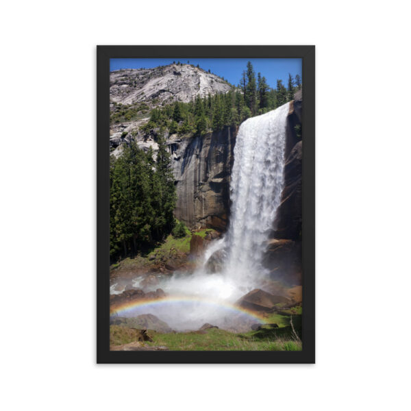 Yosemite Vernal Falls enhanced matte paper framed poster (in) black 12x18 transparent 654af862f0022