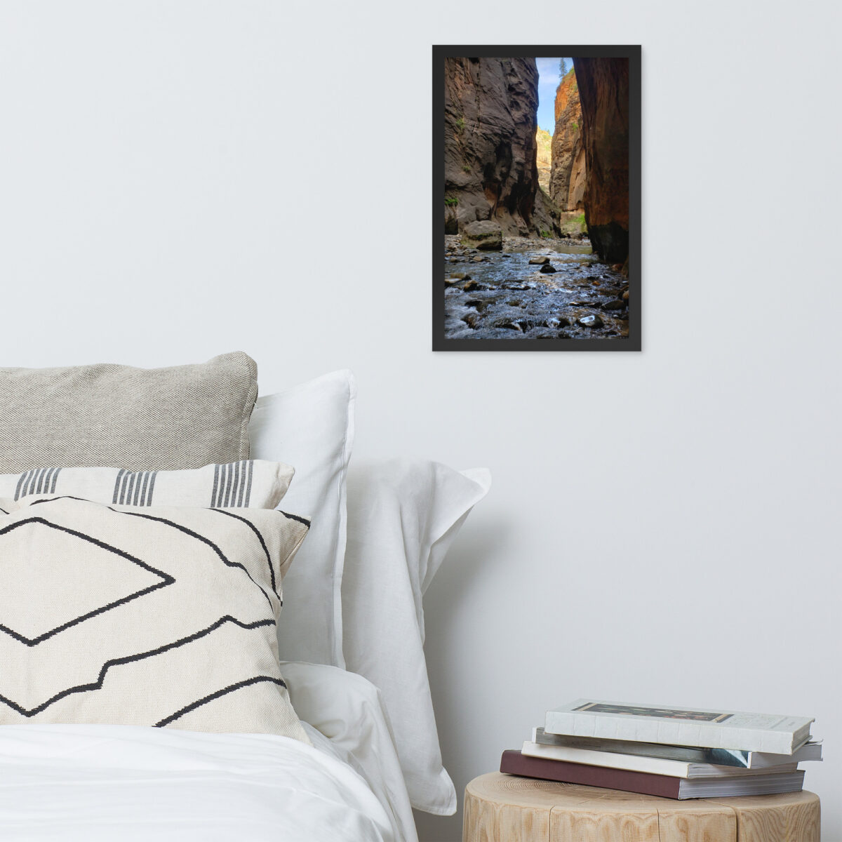 Zion The Narrows enhanced matte paper framed poster (in) black 12x18 front 654afb0a198f0