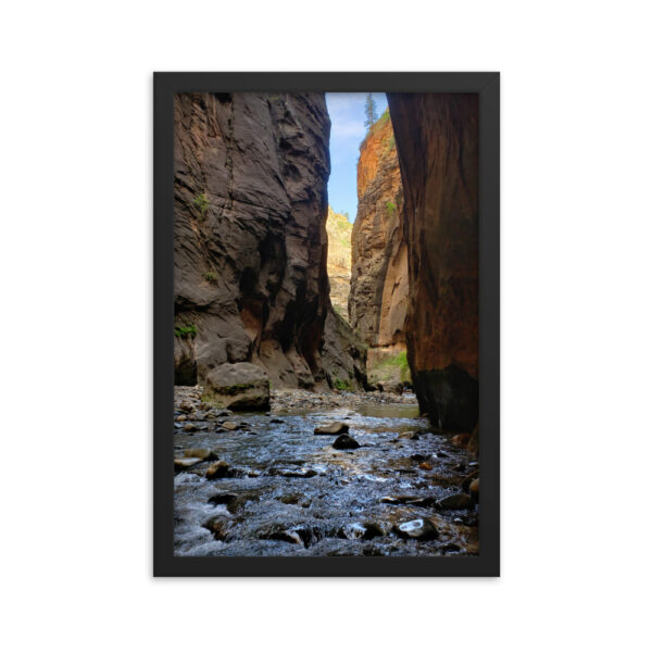 Zion The Narrows enhanced matte paper framed poster (in) black 12x18 transparent 654afb0a198aa