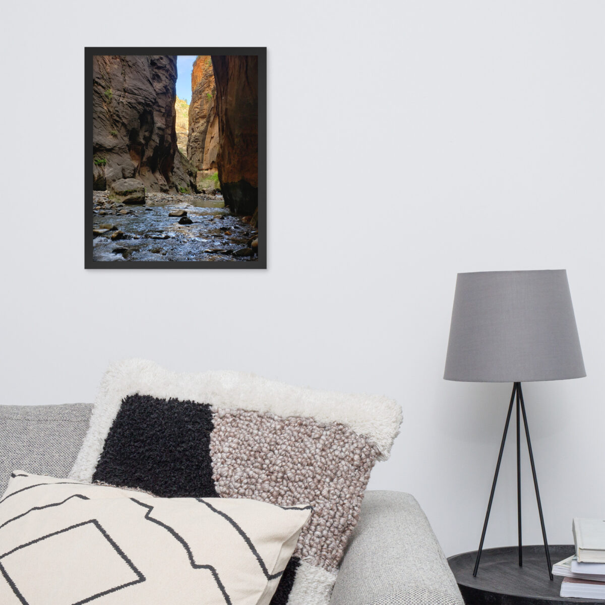 Zion The Narrows enhanced matte paper framed poster (in) black 16x20 front 654afb0a19a2f