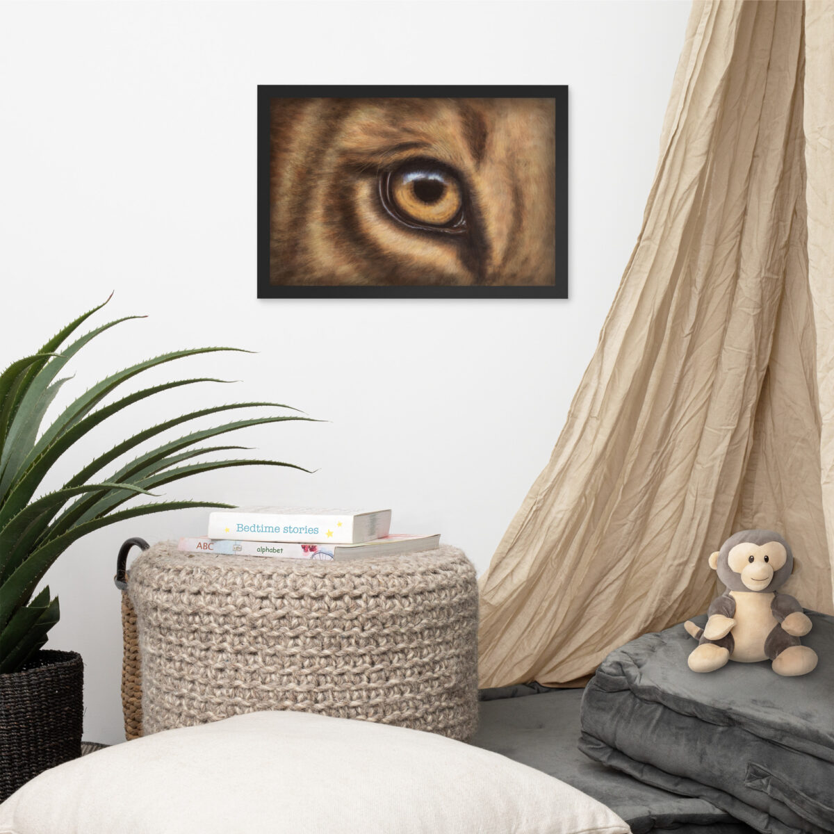 Eye of the Lion enhanced matte paper framed poster (in) black 12x18 front 6618840aac350
