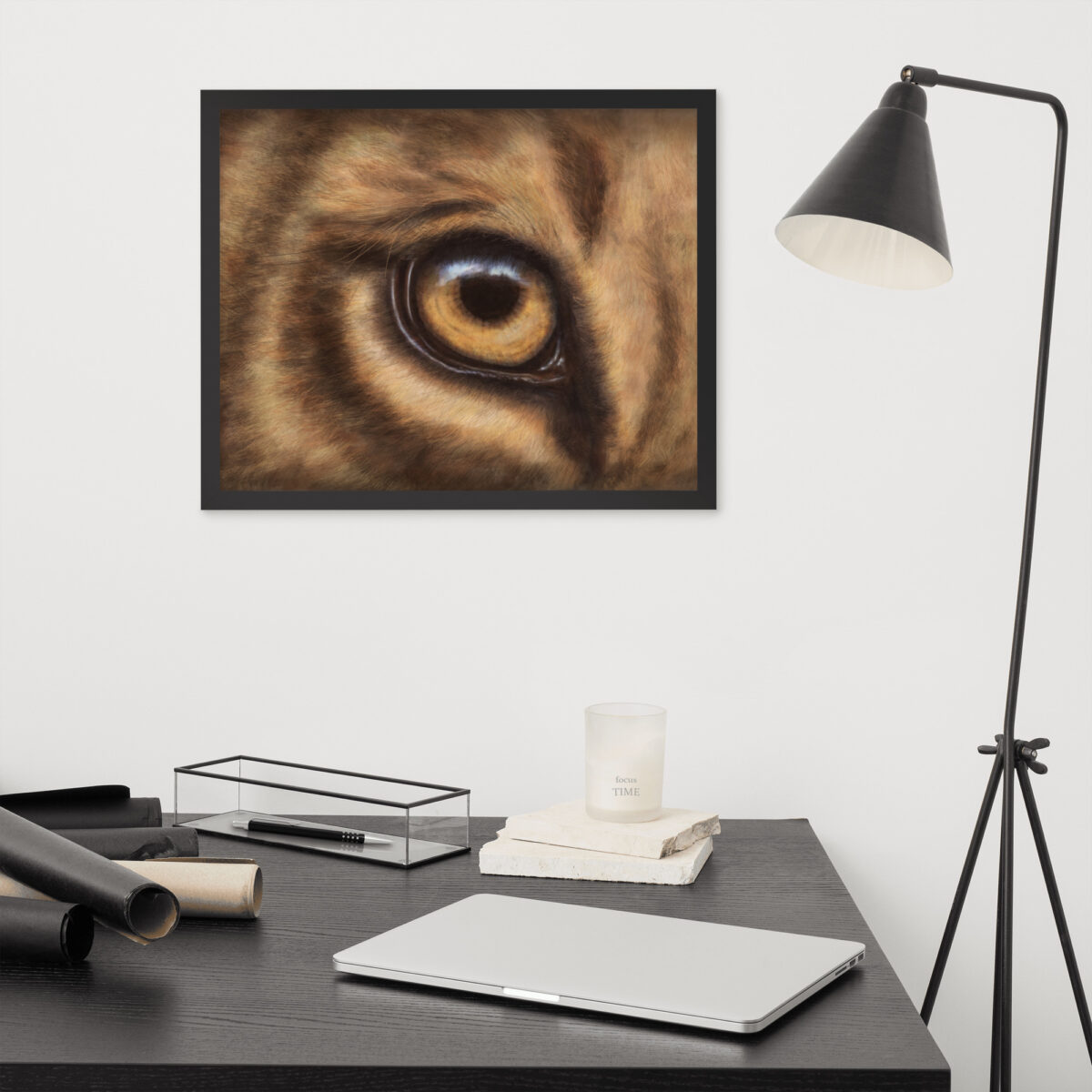 Eye of the Lion enhanced matte paper framed poster (in) black 16x20 front 6618840aac39f