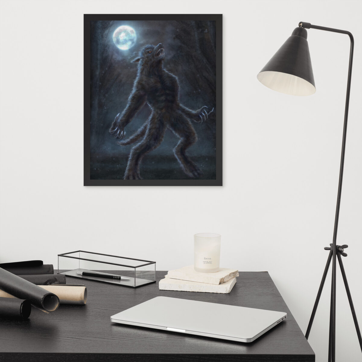 Night of the Werewolf enhanced matte paper framed poster (in) black 16x20 front 66188235bd491