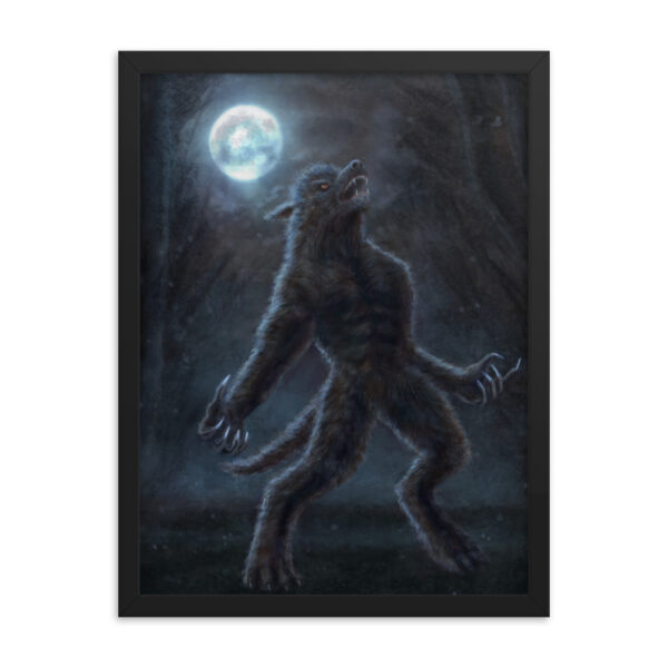 Night of the Werewolf enhanced matte paper framed poster (in) black 18x24 transparent 66188235bd4b8