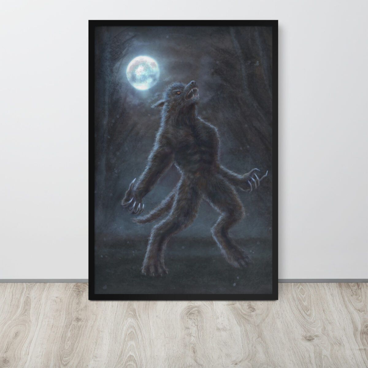Night of the Werewolf enhanced matte paper framed poster (in) black 24x36 front 66188235bd538