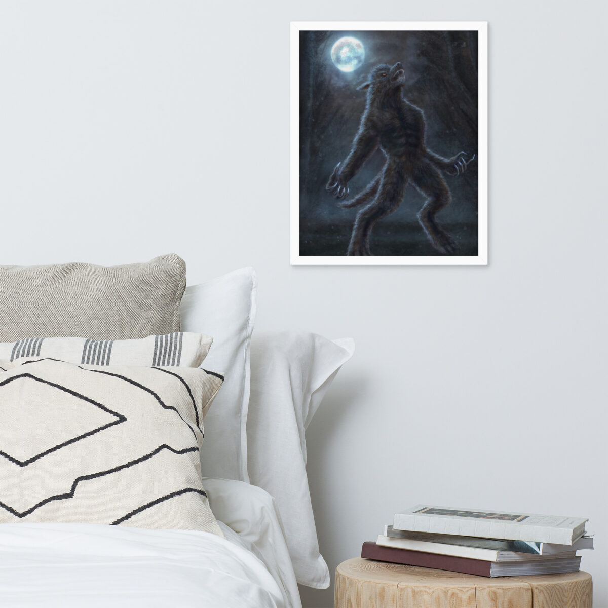 Night of the Werewolf enhanced matte paper framed poster (in) white 16x20 front 66188235bd5b6