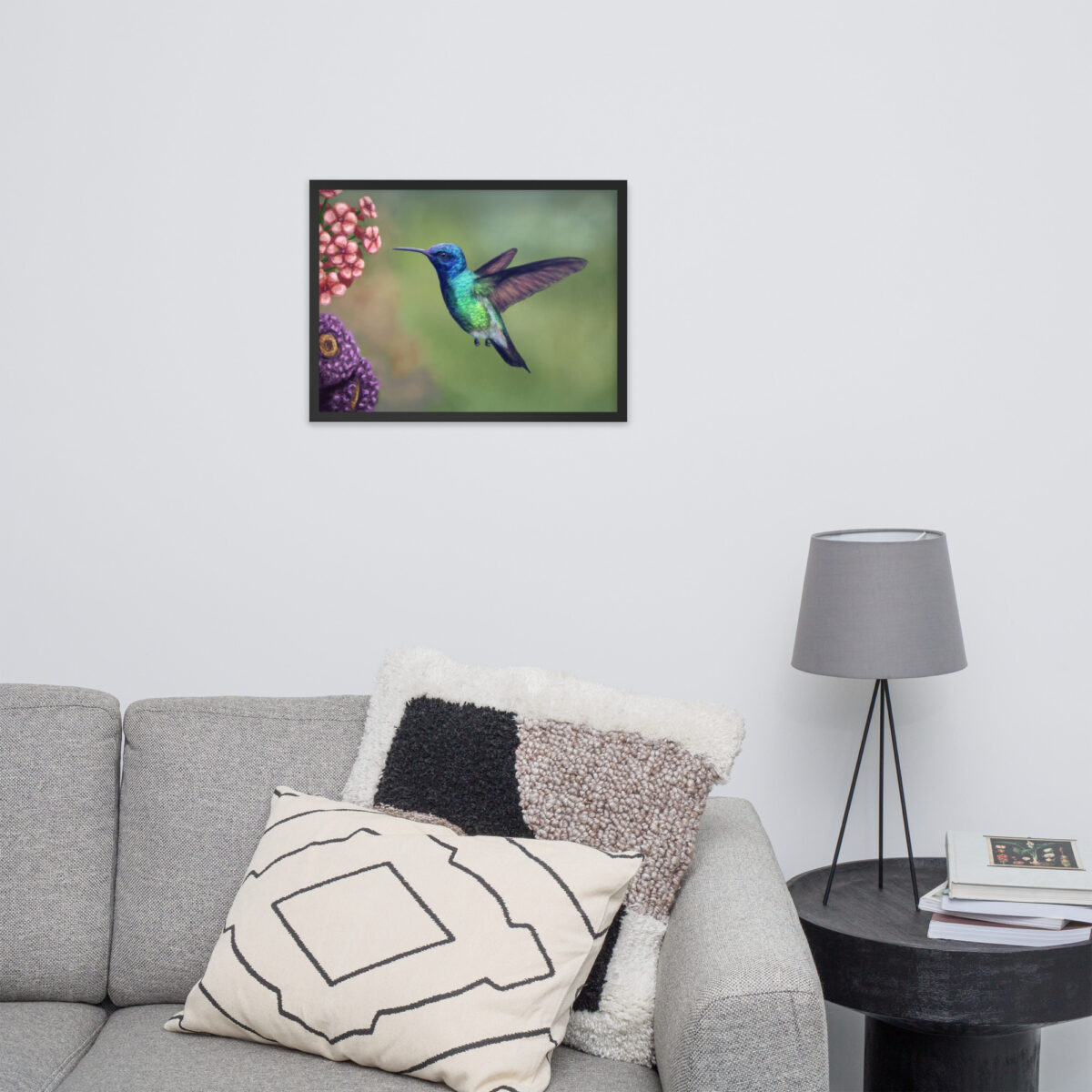 Hummingbird enhanced matte paper framed poster (in) black 18x24 front 661883ae96ae8
